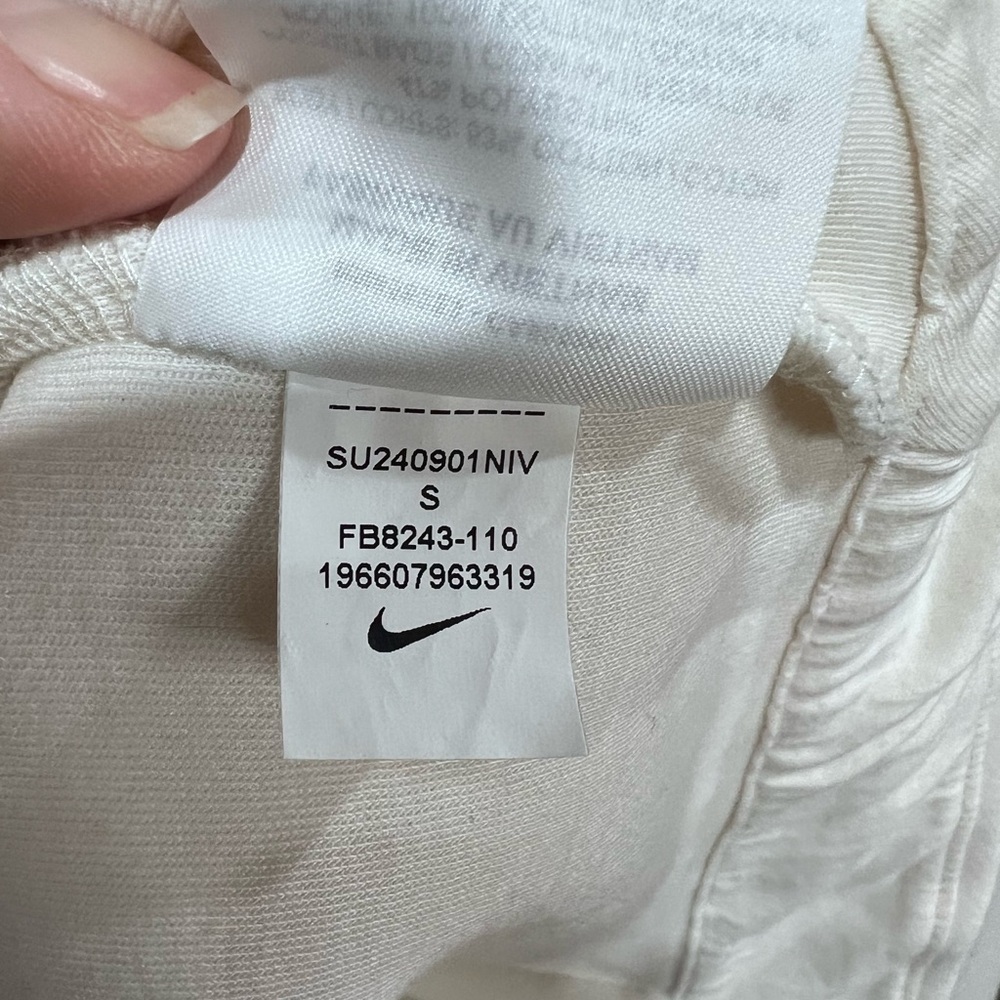 Nike Sportswear Tech Fleece Oversized Full-Zip Hoodie Cape Cream Small - Picture 7 of 7